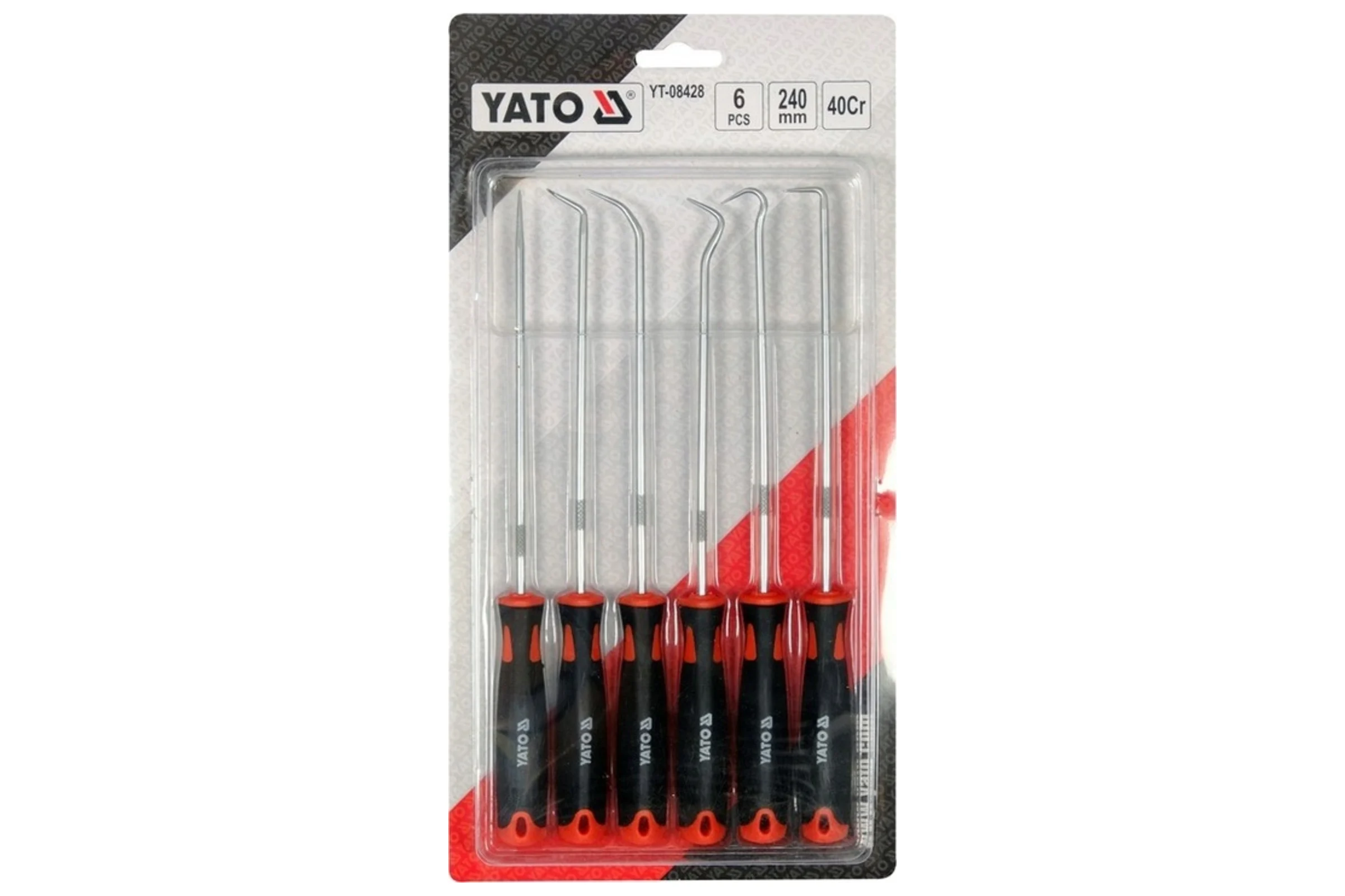 Изображение Набор крючков с рукоятками YATO 240мм 6пр Набор крючков с рукоятками YATO 240мм 6пр