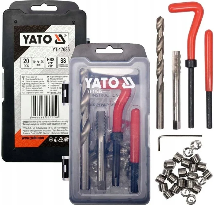 Набор для восстановления резьбы YATO YT-17635 30пр