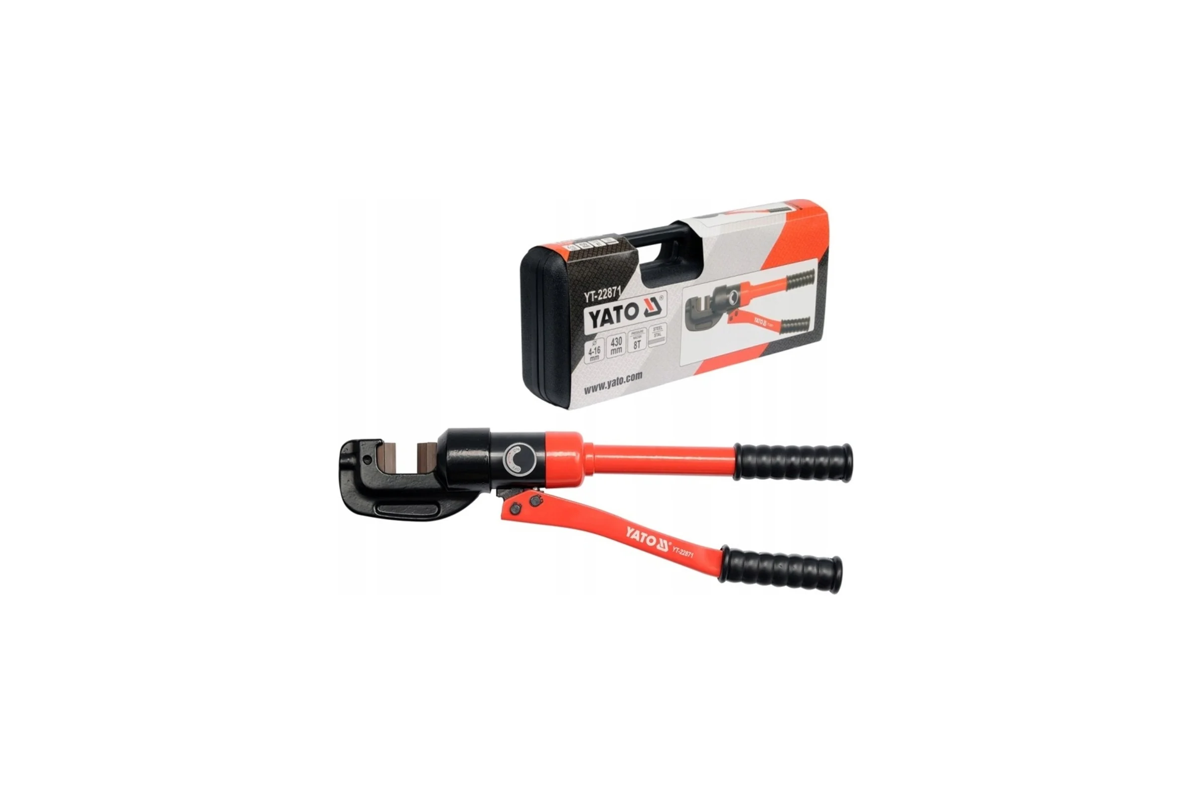 Клещи  для обжима наконечников на электрических проводах YATO 470мм 18-20Т / YT-22862