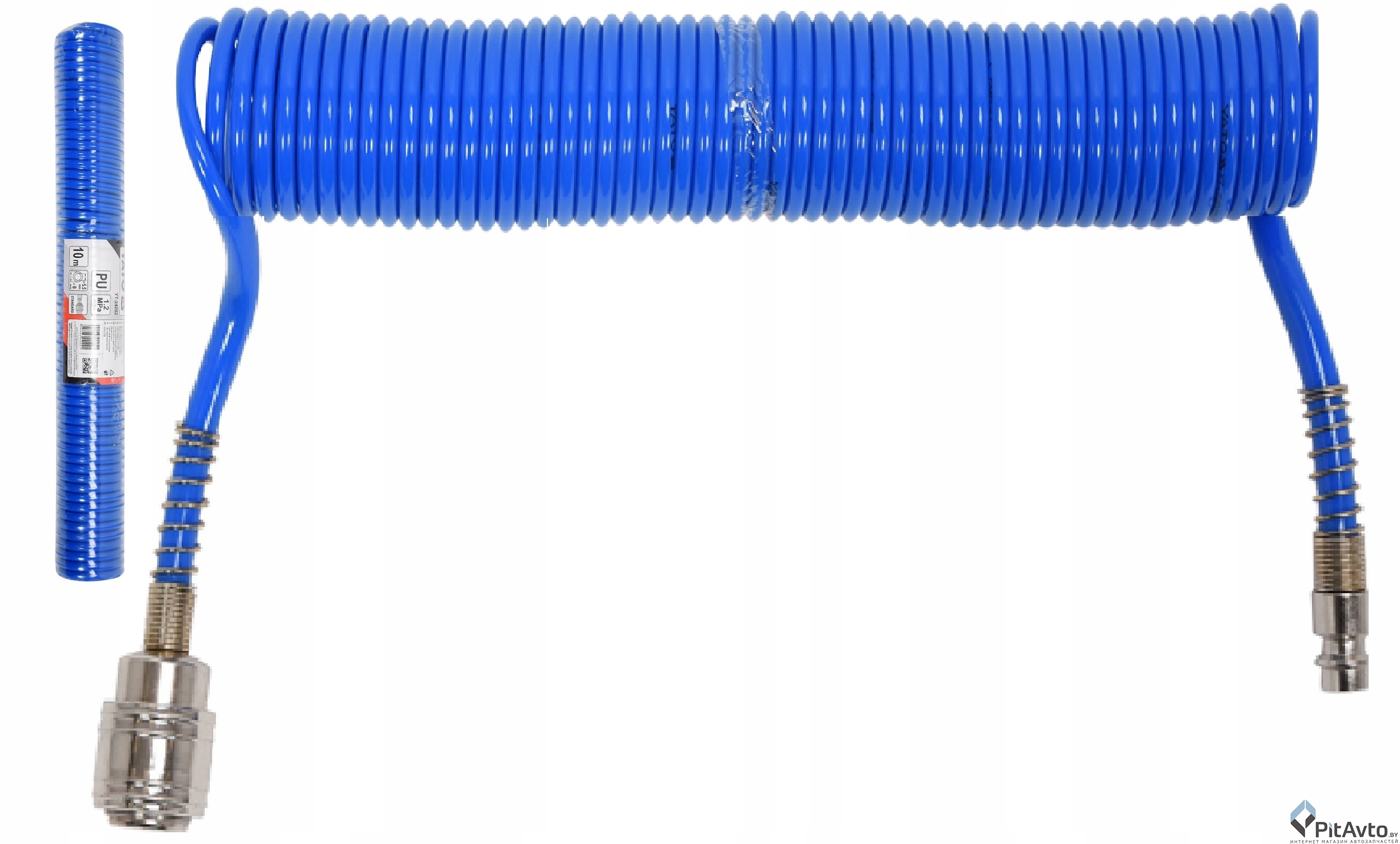 Шланг воздушный витой YATO 8х12мм х 5м