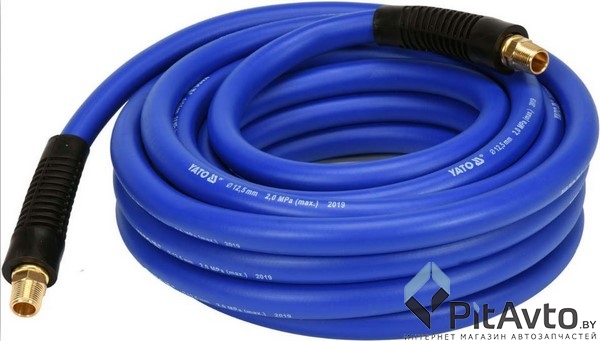 Шланг воздушный прямой YATO 12.5мм х 10м / YT-24236