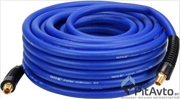 Шланг воздушный прямой YATO 12.5мм х 20м / YT-24237