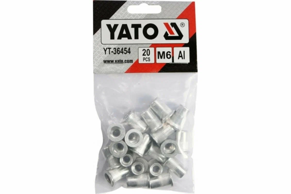 Комплект заклепок резьбовых YATO M6х14мм 20шт