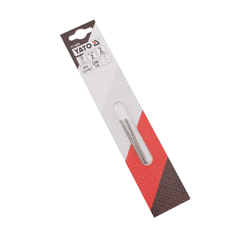 Сверло по металлу YATO HSS-Co 2мм 2шт