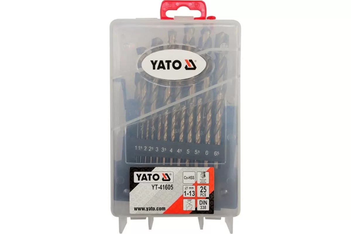Набор сверл по металлу YATO 25пр